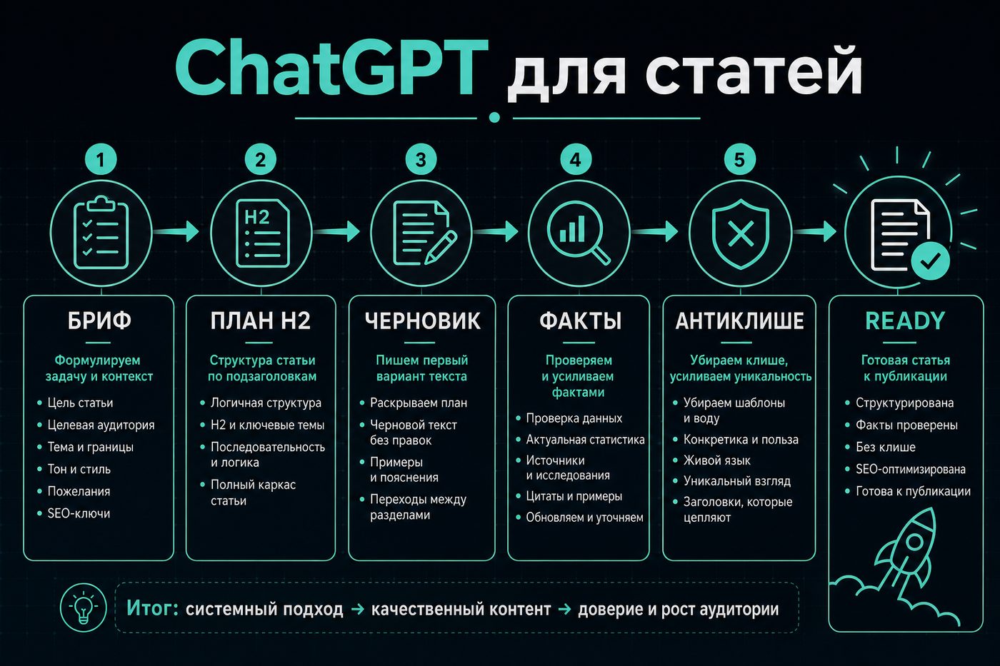 ChatGPT для текстов статей